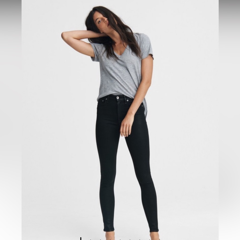 NWT Rag and Bone Nina High-Rise Coated Skinny Jeans Size 23